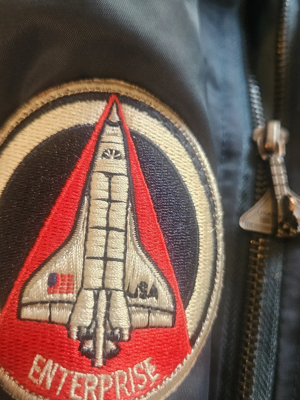 Kids  ✨️Nasa✨️ Up And Away Teal Bomber Jacket with Space Patch Details